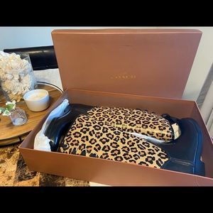 Coach, tall leopard insulted boots, size 10